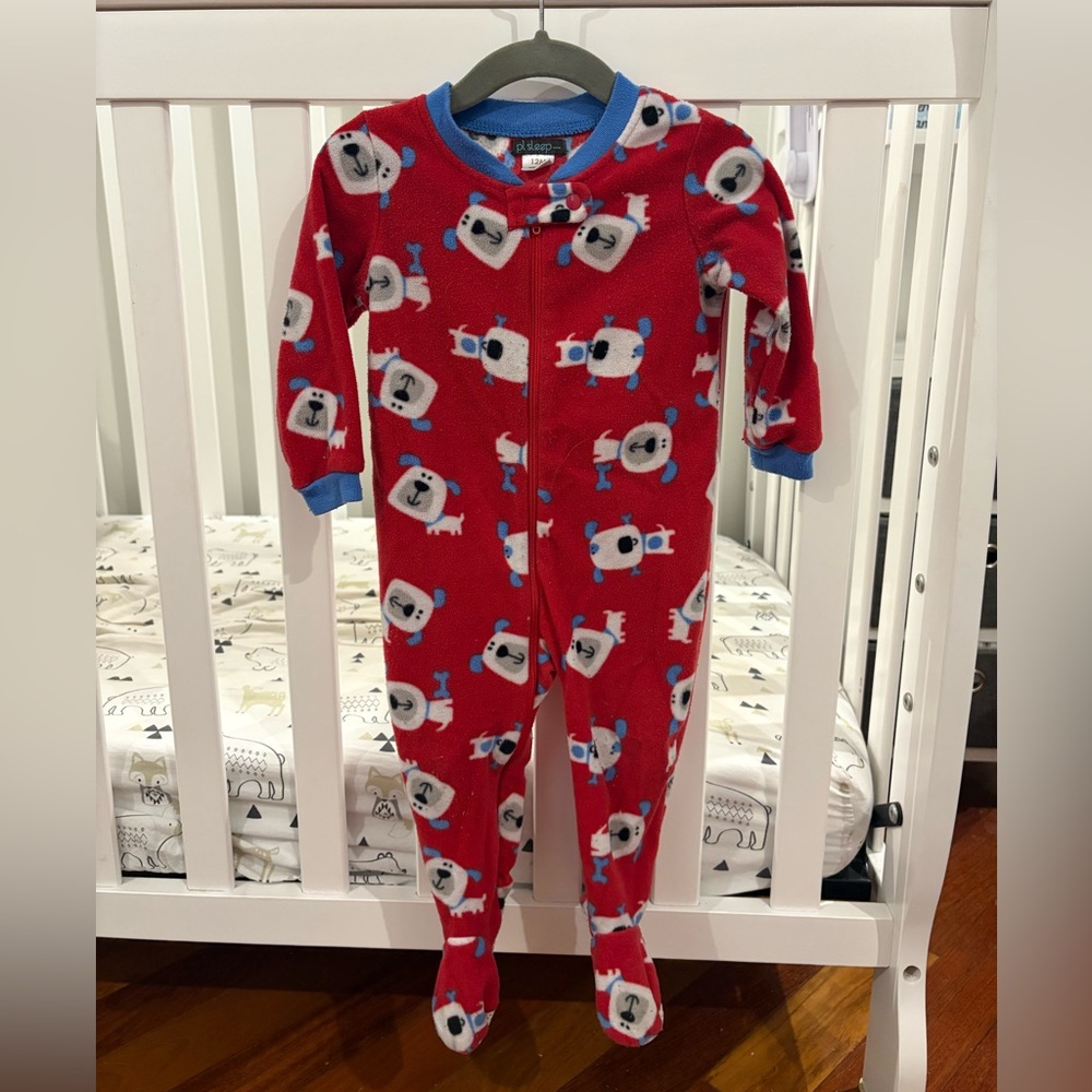 🐻‍❄️ Vibrant Red and Blue Footies One Piece pyjama